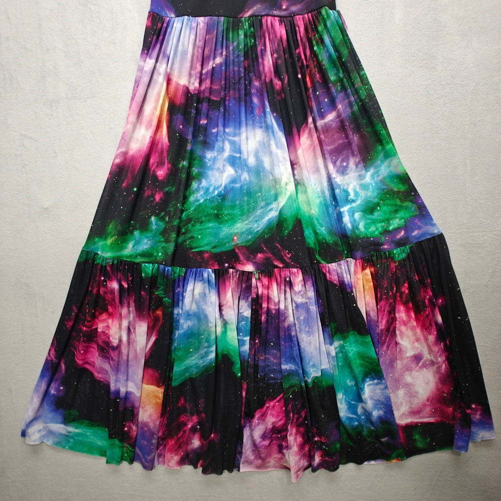 BlackMilk Galaxy Butterfly Sheer Midaxi Dress Womens XXS‎ Mesh Tiered Flowy - Picture 5 of 12